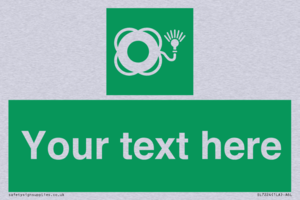 Custom sign safe condition Lifebuoy with light